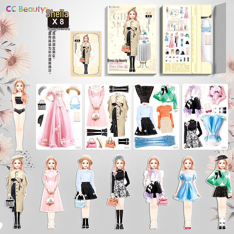 Magnetic Dress-Up Puzzle Book for Girls: Sticker Toy and Fashion Doll for Ages 4-6