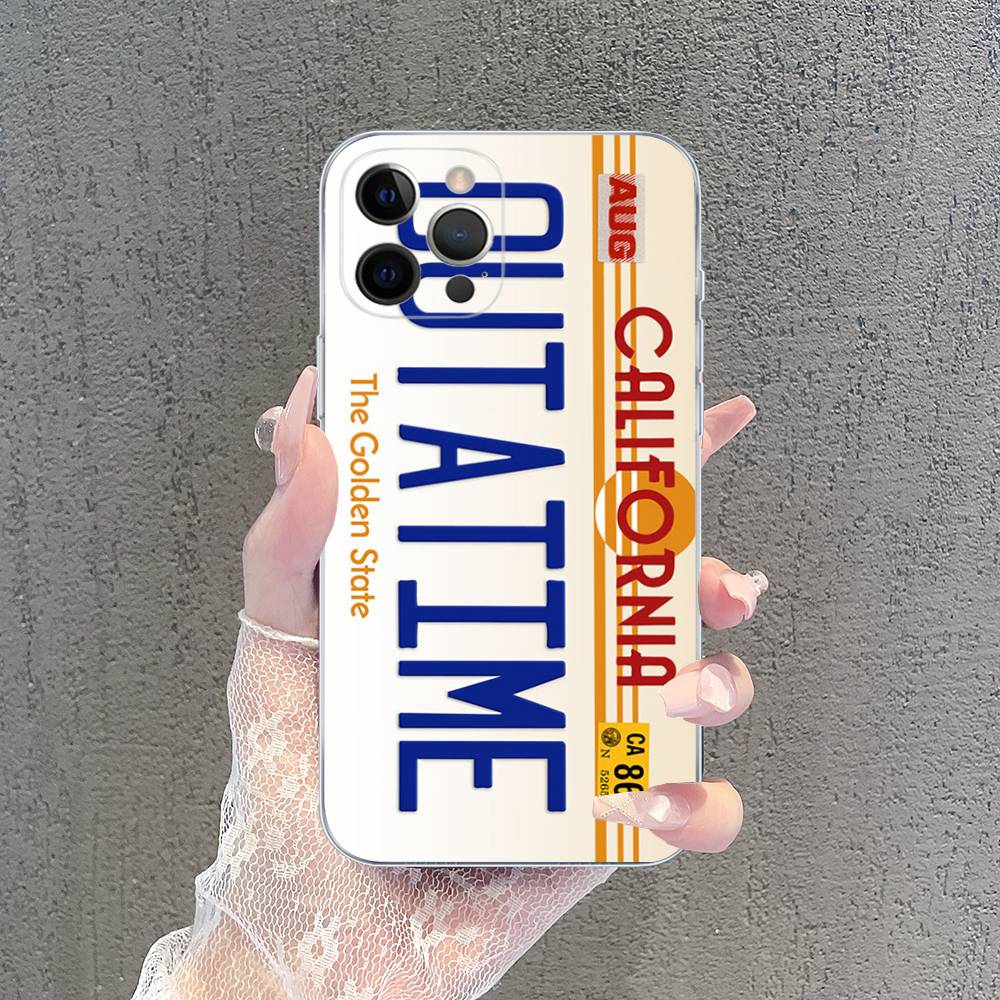 Back To The Future Transparent TPU Phone Case For IPhone 17 11 12 13 14 15 16 Pro Max 16 Plus Cover
