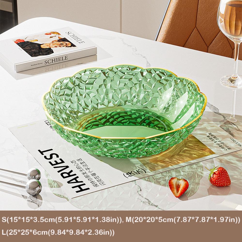 Blumenförmige Dessert-Salatschale Diamant Snackteller Exquisite Obstplatte Wohnzimmer