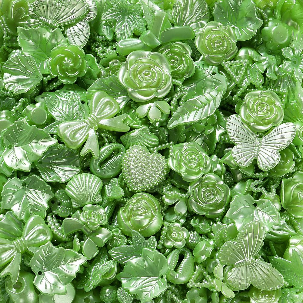 30g Colorful Mixed Butterfly Shell Acrylic Bead Loose Spacer Beads for DIY Necklace Bracelets Jewelry Making Accessories