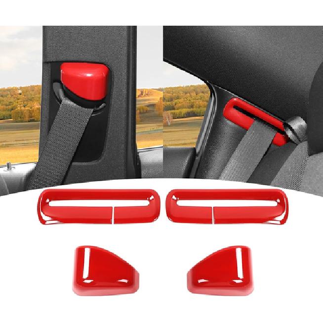 

Interior Seat Belt Trim Covers Set for Dodge Charger/Chrysler 300C 2011- Red