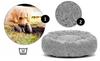 Dog Cat Bed SHAGGY Light Gray Long Hair VARIOUS SIZES