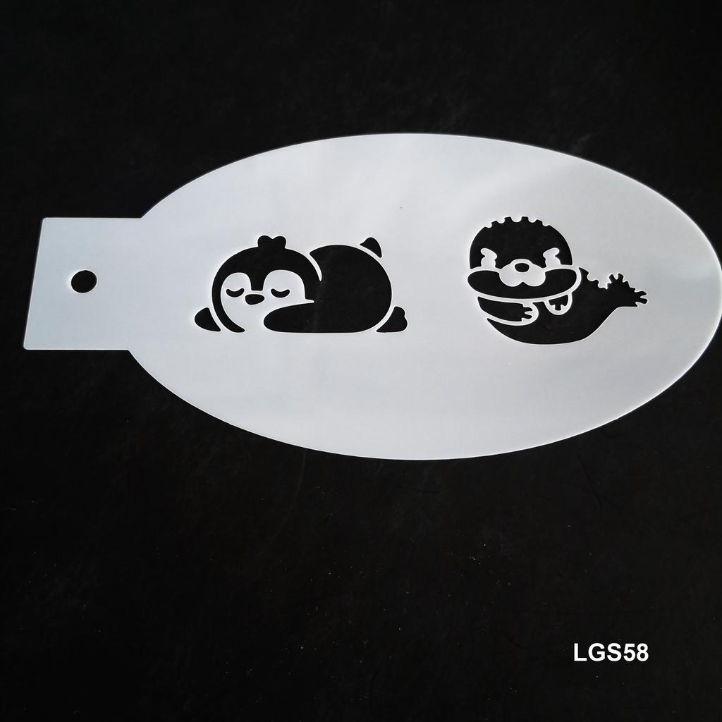 New Face Painting Stencils Templates Professional Body Art Dolphin Deer Butterfly Plastic Makeup Tools
