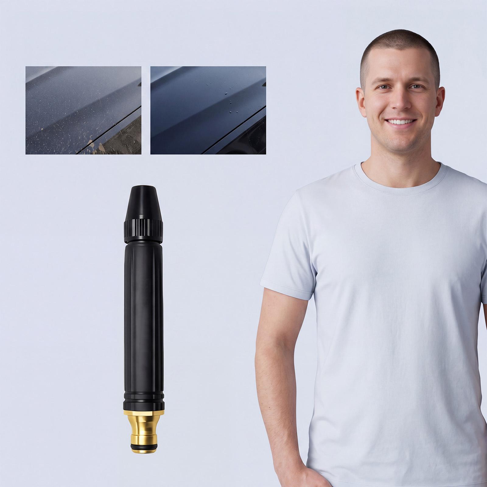 

Portable High Pressure Car Wash Water Gun Adjustable Nozzle for Household Cleaning and Residue Removal with Durable Brass Connector One Size