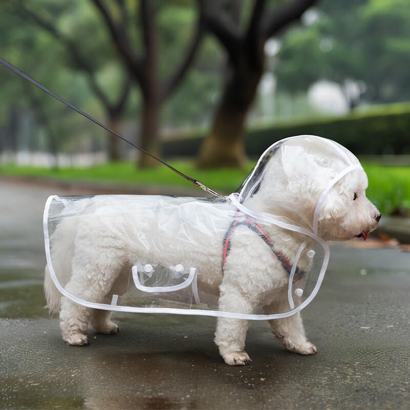 Qio Cape-Style Transparent Dog Raincoat