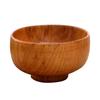 Natural Round Salad Noodle Wooden Bowl Soup Handicraft Rice Shock-proof Holder