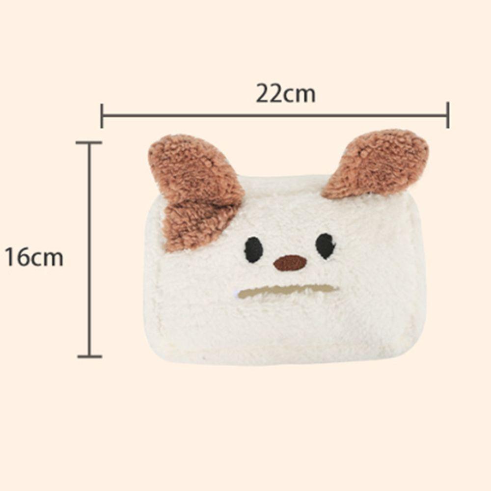 Cartoon Car Tissue Box Plush Car Interior Decoration Supplies Puppy Hanging Tissue Bag  Seat Back