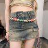 High-End Bohemian Retro Ethnic Style Waist Chain Women'S Skirt Braided Belt Waist Rope Accessories