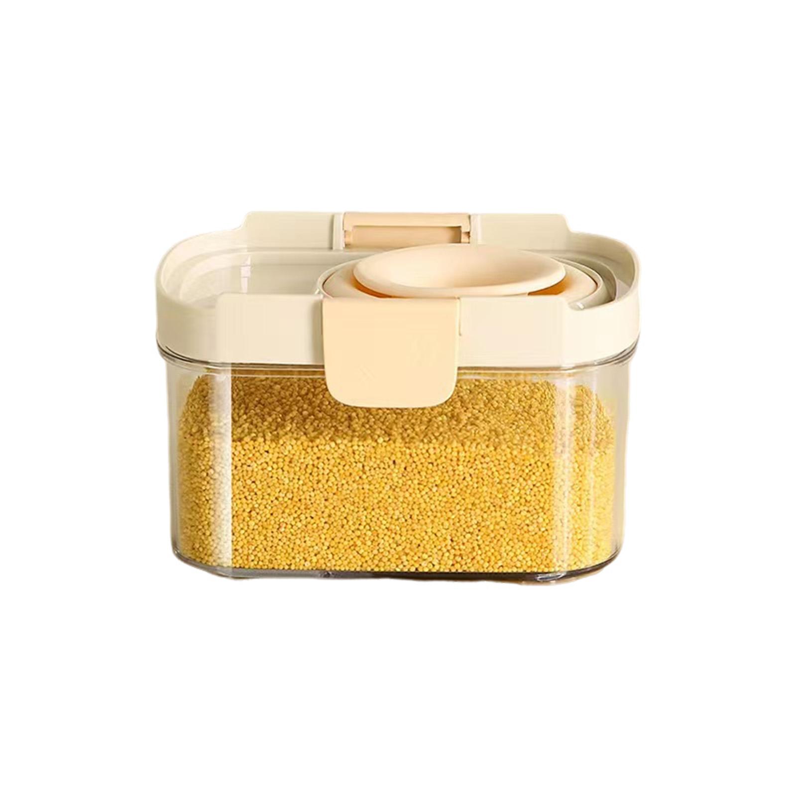 Food Storage Container Transparent Airtight Grain Storage Jar With Silicone Seal For Kitchen Home Use