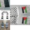 Long Rectangle Palestinian Flag Scarf 14*130cm Soft Polyester Material