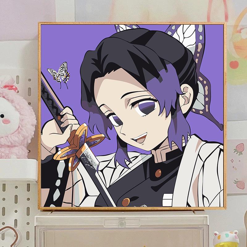 Kit Pittura ad Olio Digitale Anime Demon Slayer Fai da Te per Bambini