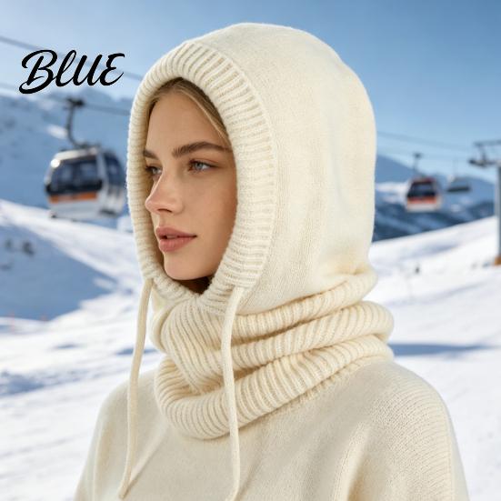 Full Coverage Headgear for Outdoor Sports Winter Balaclava Hat Men And Women Windproof Fashionable Knit Hood Autumn Knitted Hooded Neckerchief,