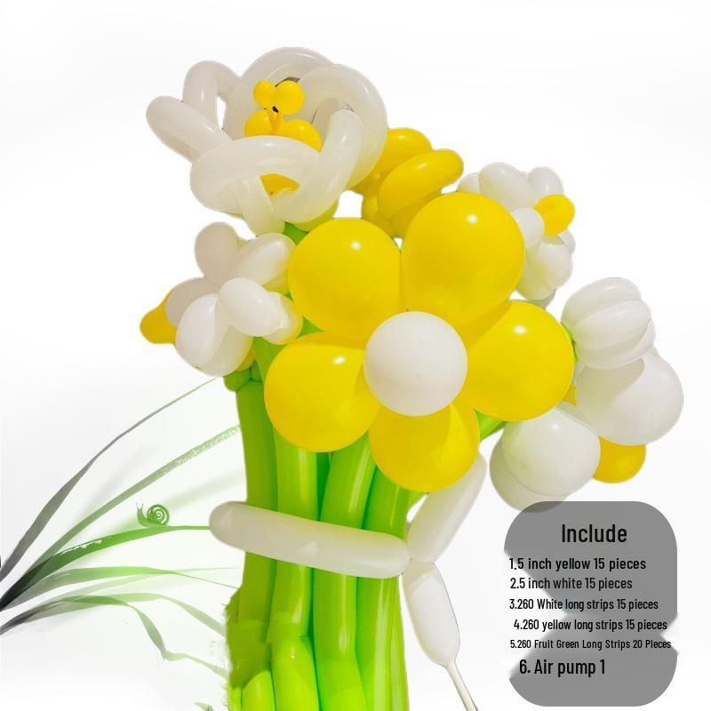 DIY Lily & Sunflower Balloon Kit: Wind Chime & Daisy Weaving