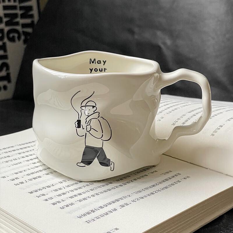 Hanle 350ml Ceramic Couple Mug with Spoon