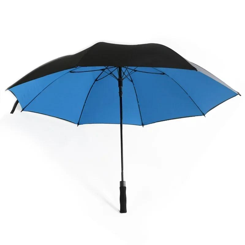 185CM Large Golf Umbrella Male Manual Long Handle Resistant UV Protection Parasol Shade Travel Beach Umbrella Windproof Strong
