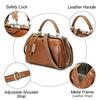 CONTACT'S Senior Genuine Leather Crossbody Bag Women Metal Frame Safty Block Handbag Female Travel Daily Gift Shoulder Bags