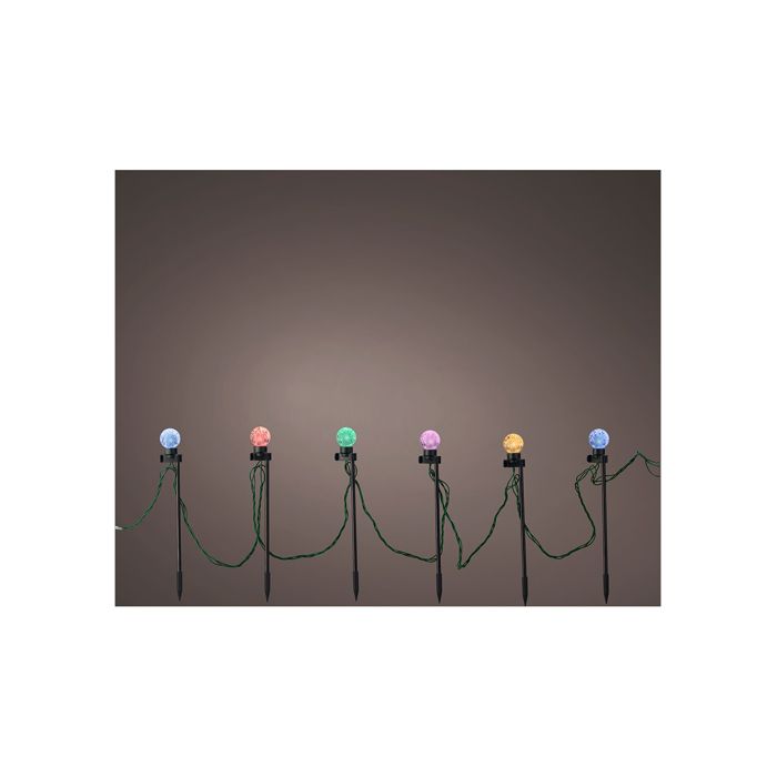 Guirlande - Microled Clignotant - 20 Pendentifs - Blanc Chaud/multicolore - Extérieur