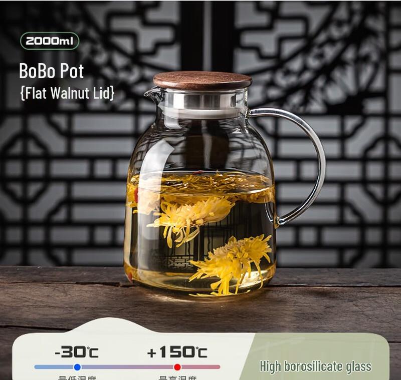 Shangqi 2000ML Glass Teapot & Cold Water Kettle