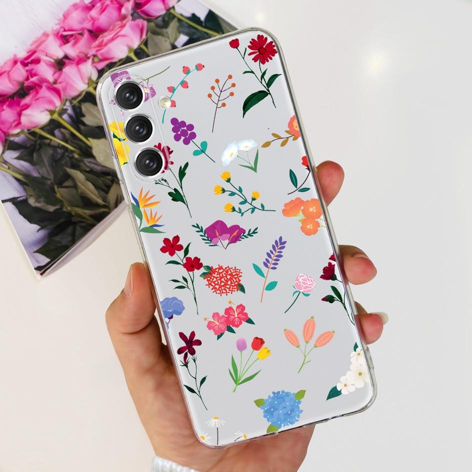 For Samsung A24 4G Case 2023 Popular Flower Astronaut Transparent Cover Soft Phone Case For Samsung A24 A14 5G SM-A146B A 24 Bag