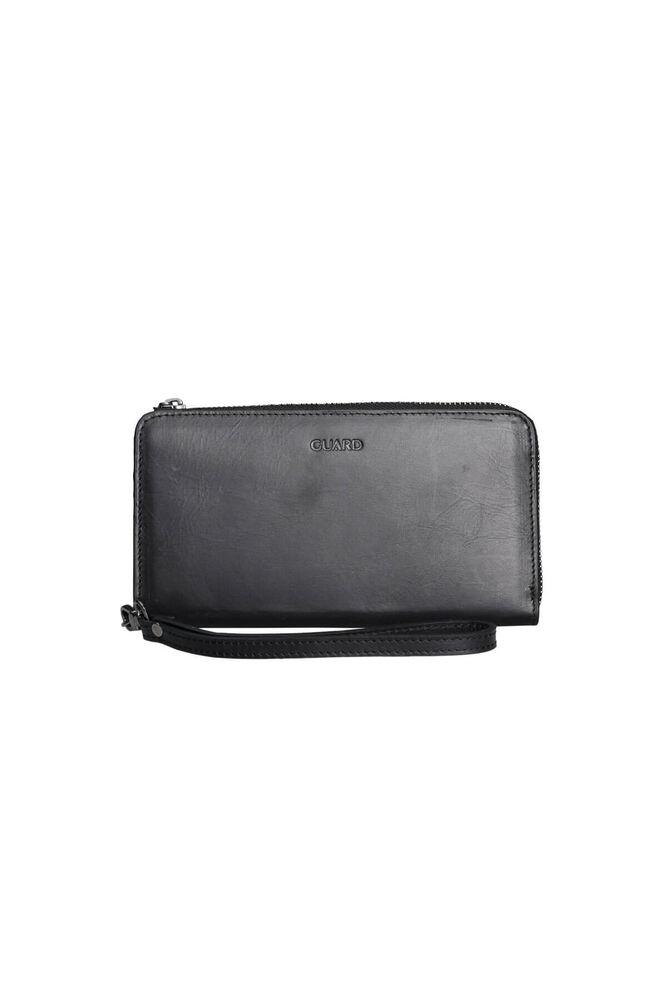 

Guard Antique Black Multifunctional Genuine Leather Wallet and Handbag