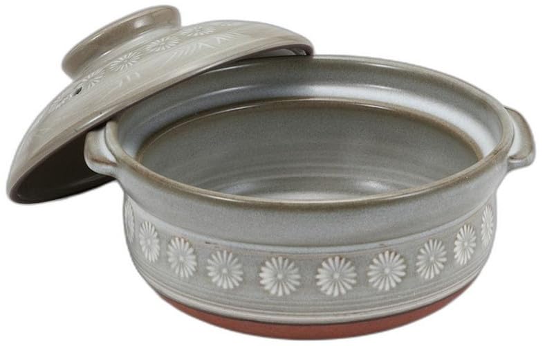 Hana Mishima Deep Pot x x Earthenware Suitable for Direct Setomonohonpo 6.0 [21 18.7 12cm] Pot, Ceramic, Heat,