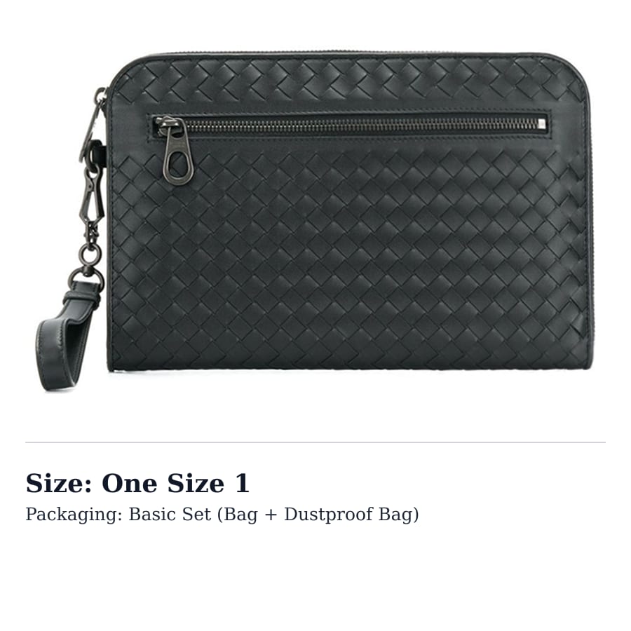 Bottega Veneta Woven Cow Leather Clutch