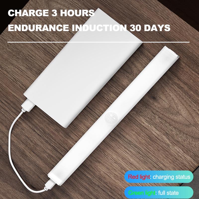 Rechargeable Motion Sensor LED Night Light Wireless Under Cabinet Lamp PIR Smart Closet Light for Kitchen Wardrobe Stairs Bedroom Home Decor