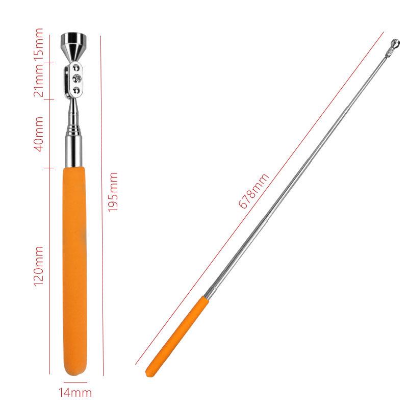 3.5 lb Steerable Telescopic Magnetic Pickup Tool with Square & Round Mirrors for Auto Repair
