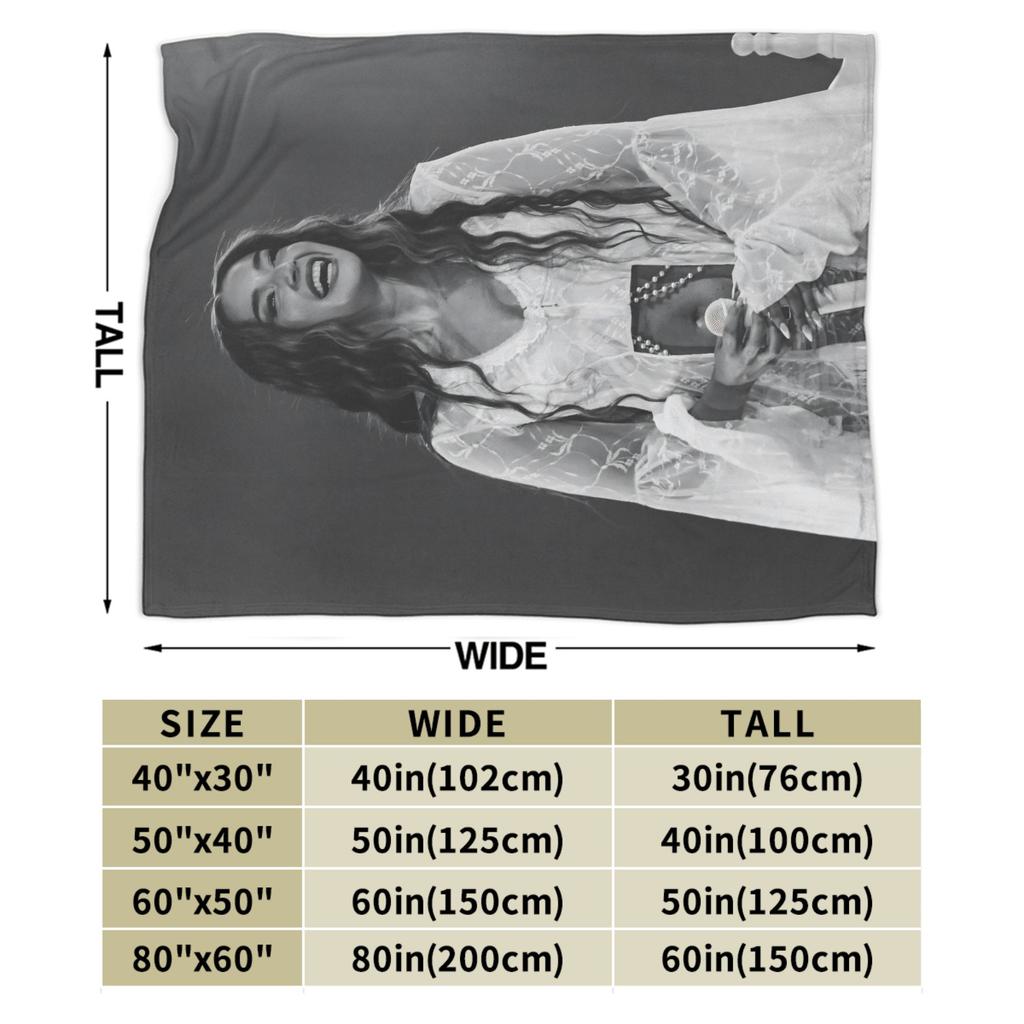 L-Lolas I-Indigos Spanish Singer Soft Warm Blanket Decorative Plush Bedding Throws Couch Chair Flannel Bedspread Sofa Bed Cover