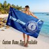 Rangers FC Design Beach Towel Custom Text Large Towel for Beach Vacation