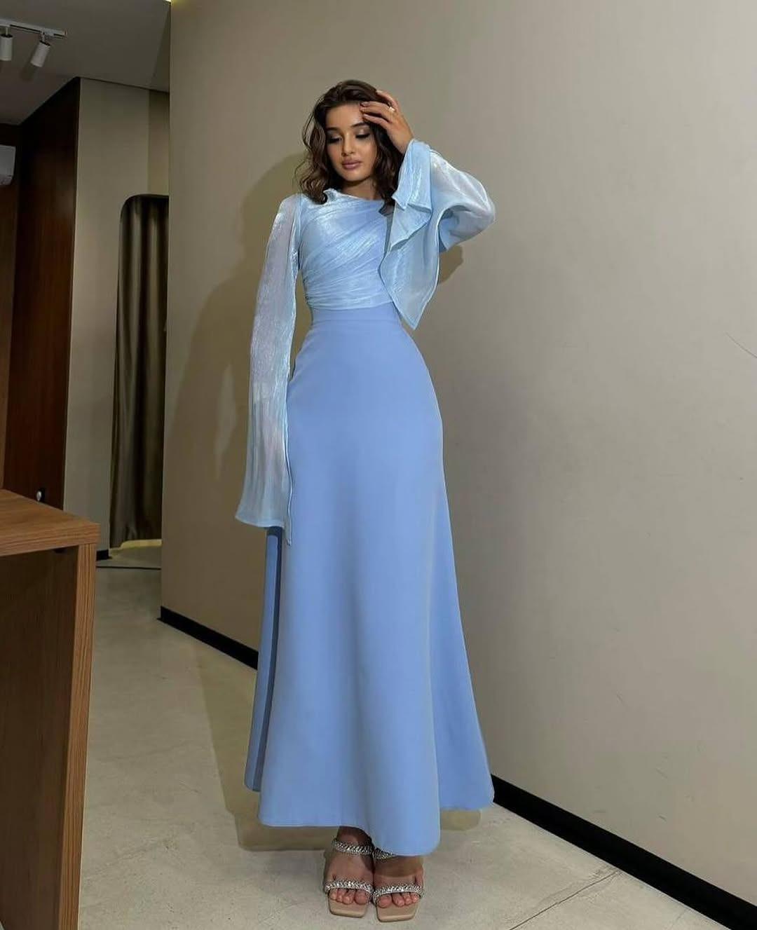 

Женское вечернее платье из яркой пряжи с атласным принтом и запахом на бедрах, осень-зима 2025 г. XXL синий