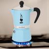 Cafetiere italienne - BIALETTI - Moka Express - Tous feux sauf induction - 6 tasses - 300 ml - Rainbow Bleu