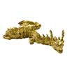 Alloy Golden Chinese Dragon Figurine Movable Joints Articulated Five Claws Eastern Loong Model Figure Toy Desktop Ornament Decoration