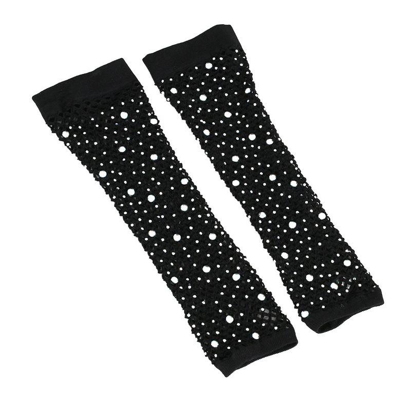 

Ball Diamond Party Fishnet Europe and America Cross Border Gloves Black All yards