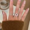 Delicate Open Adjustable Flower Ring Crafted From Copper For Chic Summer Fashion Style