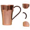 Moscow Mules Cup 400ml Copper Tea Cup Easy Clean Water Mug Portable Pure Copper Cup for Beverage Coffee Shop Hosuehold Bar Party