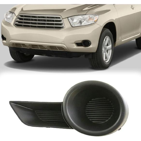Fog Light Hole Cover Replacement for 2008 2009 2010 Toyota Highlander (Left + Right Side)