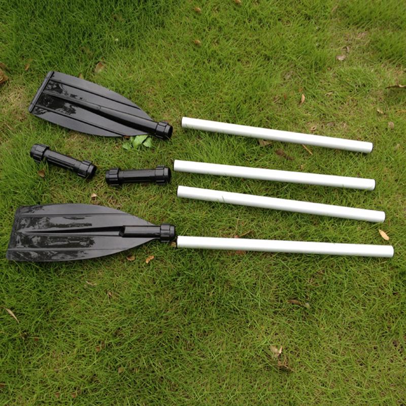 2 Pack Marine Boat Kayak Paddle Oars Aluminum Alloy Detachable Single Board Kayak Boat Stand Up Paddle for Surfing Surfboard