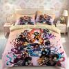 Bettwäsche-Sets Anime Demon Slayer Bettbezug und Kissenbezug, Kinder-Doppelbett-Bettwäsche-Set, Heimschlafzimmer-Dekoration, Geschenk für Jungen Mädchen
