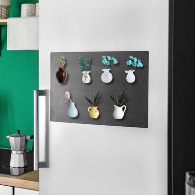 3D Flower Vase Fridge Magnet Home Office Kitchen Locker Refrigerator Mini Ceramic Vase Magnetic Decoration Ornament