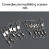 10pcs Fishing Swivel Connector Stainless Steel Fishhook Snap Tools Tackle Fitting Connect Component Replace Fittings