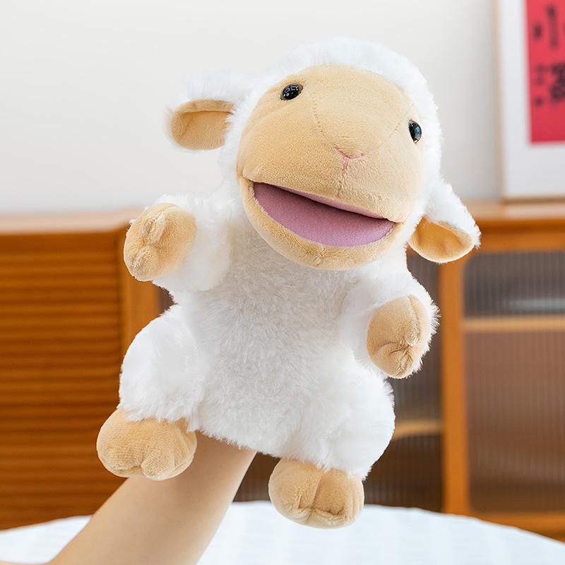 Stuffed Plush Animals Toys Hand Finger Story Puppet Kawaii Dolls Educational Pig Cat Gorilla Baby Toys  Children GIft H1