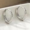 Romantic Concise Silvery Plated Hoops Earrings for Couples  Exquisite Party Festival Versatile Jewelry Accessories Gifts
