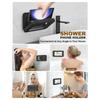 ABBP-Shower Phone Holder With Speaker 480 Rotation,Wall Phone Mount For Shower Waterproof Anti Fog Shower Case