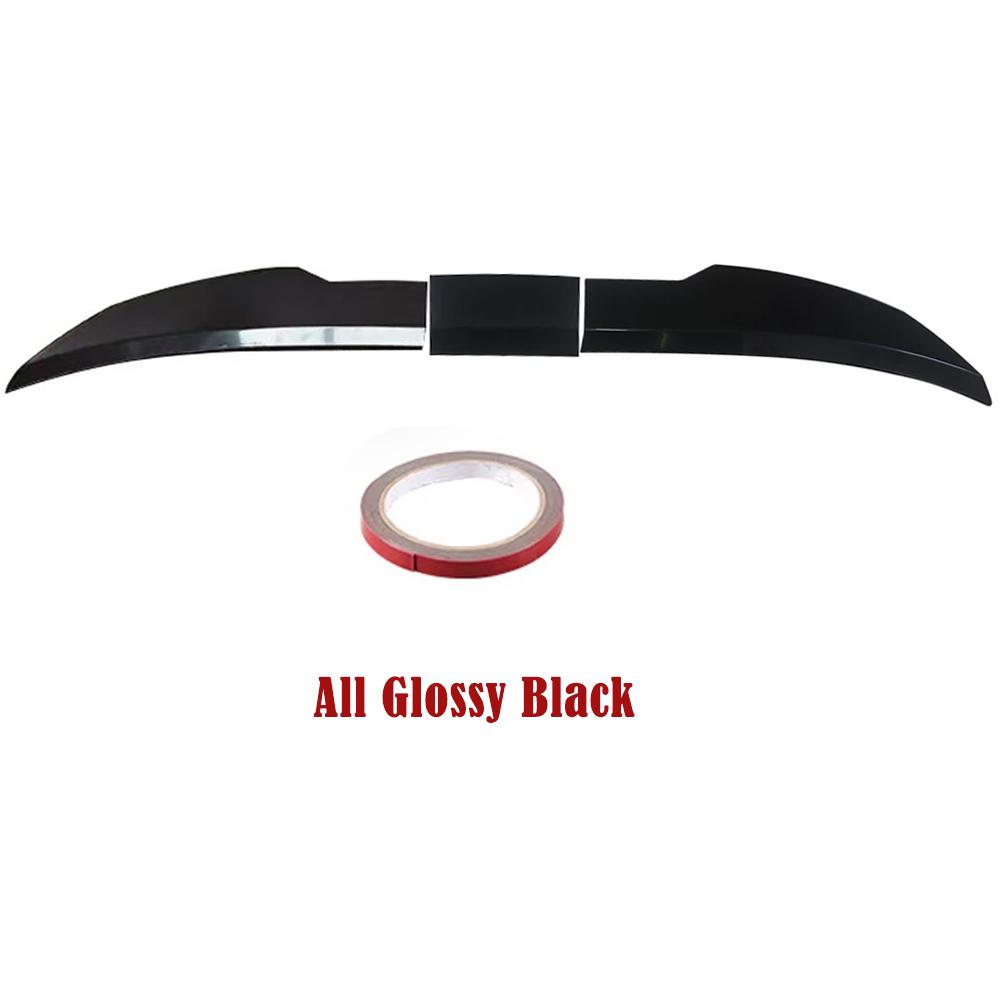New Style Universal 3pcs Sedan Rear Trunk Tail Rear Spoiler Wing 117-127cm Adjustable DIY Refit Boot Wings Spoiler Car Accessory