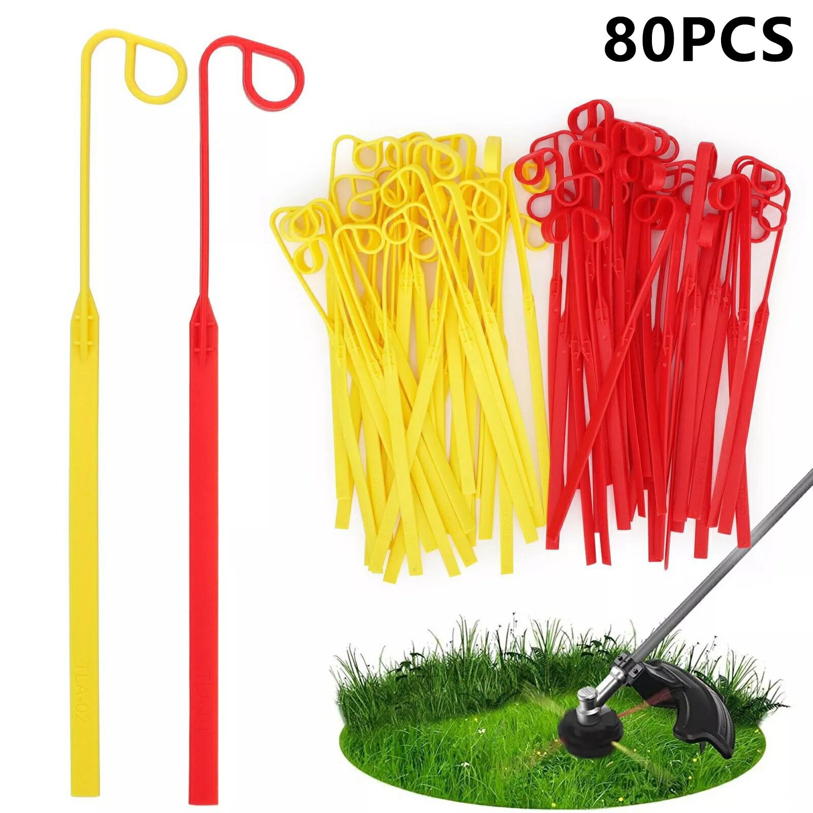 

80Pcs For Aero-Flex Lawn Mower Flexible Line Blades Universal Grass Trimmer Part, TLA-01/TLA-02 A