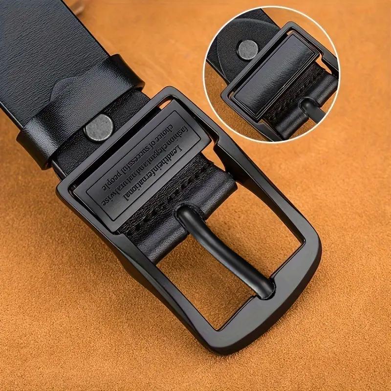 Men's Simple English Alloy Pin Buckle Belt Vintage Automatic Casual Versatile for Young And Middle-Aged