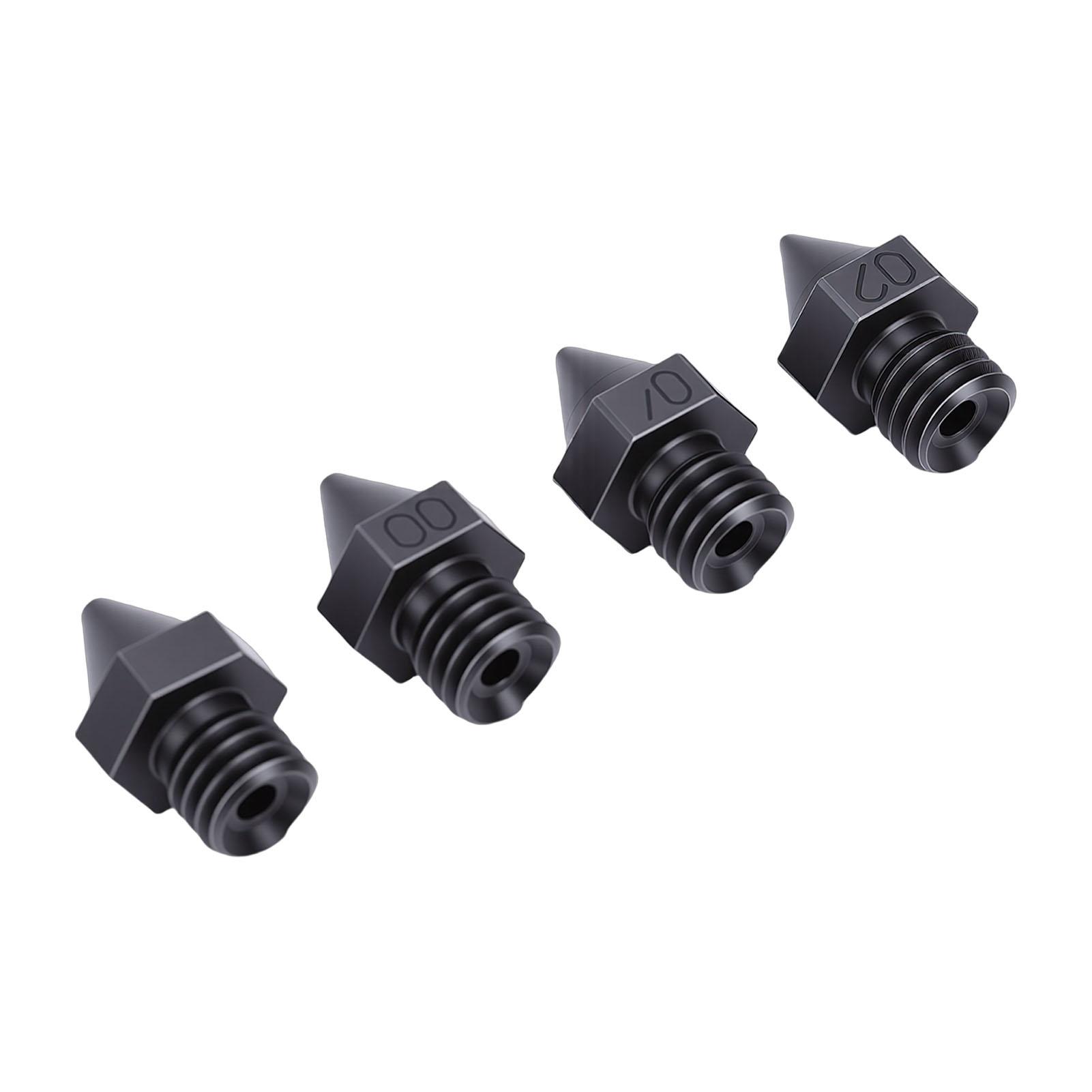 

4 Pcs 3D Printer Nozzle Replacement for Raise3D 3D Printer 0.2mm 0.4mm 0.6mm 0.8mm Hardened Steel Extruder Nozzle