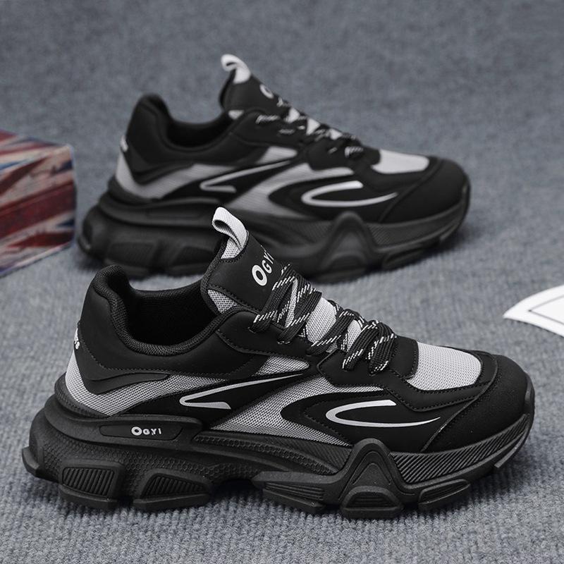 Mesh sneakers men's casual dad shoes men's autumn 2024 new men's shoes platform heightening shoes student