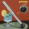 Stainless Steel Ice Crusher & Cocktail Muddler - Plastic Milk Tea & Lemon Hammer Bar Tool